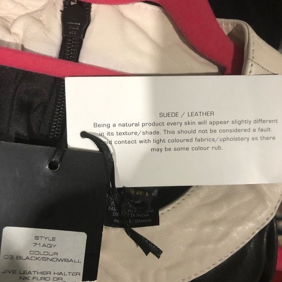 NWT French Connection Jive Halter Leather Dress 8 - Picture 8 of 9